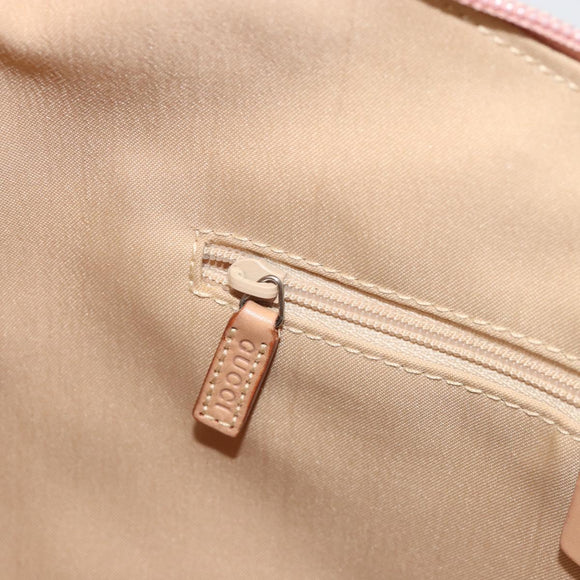GUCCI GG Canvas Shoulder Bag Pink Silver 001 3386 Auth 182987
