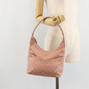 GUCCI GG Canvas Shoulder Bag Pink Silver 001 3386 Auth 182987-24
