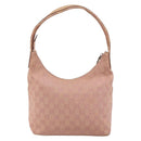GUCCI GG Canvas Shoulder Bag Pink Silver 001 3386 Auth 182987-3