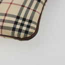 BURBERRY Nova Check Hand Bag Canvas Beige Auth 182988A-9