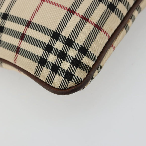 BURBERRY Nova Check Hand Bag Canvas Beige Auth 182988A