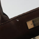 BURBERRY Nova Check Hand Bag Canvas Beige Auth 182988A-10