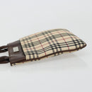 BURBERRY Nova Check Hand Bag Canvas Beige Auth 182988A-4