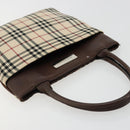 BURBERRY Nova Check Hand Bag Canvas Beige Auth 182988A-6