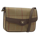 Burberrys Nova Check Shoulder Bag Canvas Brown Gold Auth 182989-1