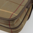 Burberrys Nova Check Shoulder Bag Canvas Brown Gold Auth 182989-12
