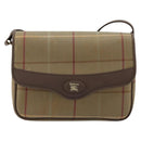Burberrys Nova Check Shoulder Bag Canvas Brown Gold Auth 182989-2