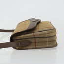 Burberrys Nova Check Shoulder Bag Canvas Brown Gold Auth 182989-5
