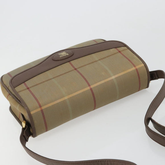 Burberrys Nova Check Shoulder Bag Canvas Brown Gold Auth 182989