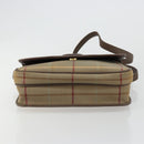 Burberrys Nova Check Shoulder Bag Canvas Brown Gold Auth 182989-9