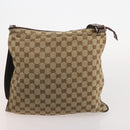 GUCCI GG Supreme Canvas Shoulder Bag PVC Leather 2 Set Beige Auth 182991-11