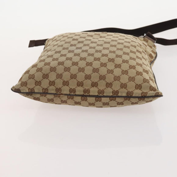 GUCCI GG Supreme Canvas Shoulder Bag PVC Leather 2 Set Beige Auth 182991
