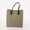 GUCCI GG Supreme Canvas Shoulder Bag PVC Leather 2 Set Beige Auth 182991-2