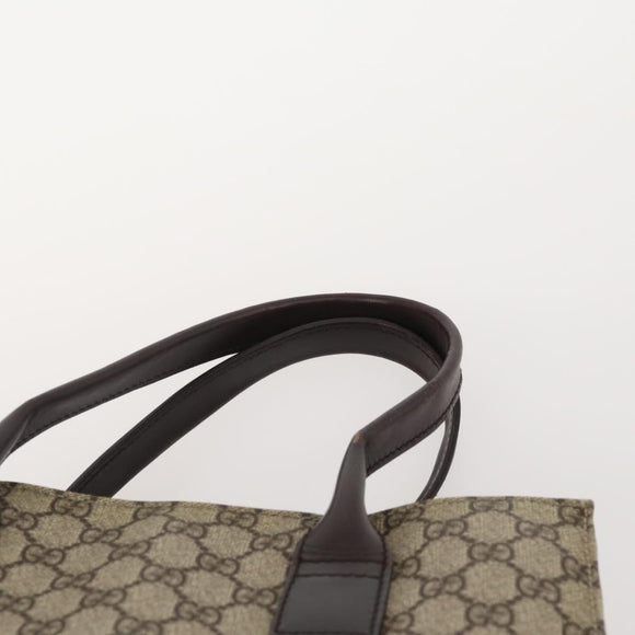 GUCCI GG Supreme Canvas Shoulder Bag PVC Leather 2 Set Beige Auth 182991
