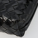 BOTTEGA VENETA INTRECCIATO Shoulder Bag Patent leather Black Auth 182993-8