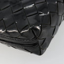 BOTTEGA VENETA INTRECCIATO Shoulder Bag Patent leather Black Auth 182993-15