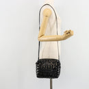 BOTTEGA VENETA INTRECCIATO Shoulder Bag Patent leather Black Auth 182993-21