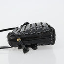 BOTTEGA VENETA INTRECCIATO Shoulder Bag Patent leather Black Auth 182993-4