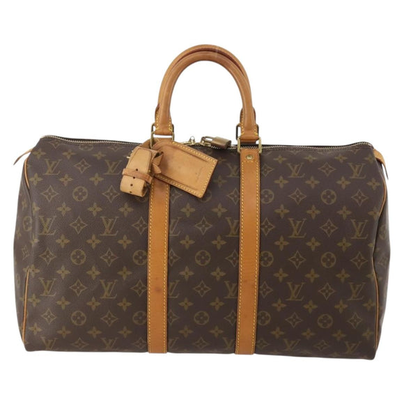 LOUIS VUITTON Monogram Keepall 45 Boston Bag M41428 LV Auth 182994A
