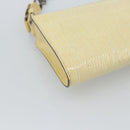 Salvatore Ferragamo Vala Chain Umhängetasche Lackleder Ivory Auth 182995A-11