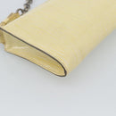 Salvatore Ferragamo Vala Chain Umhängetasche Lackleder Ivory Auth 182995A-13