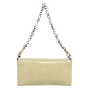 Salvatore Ferragamo Vala Chain Umhängetasche Lackleder Ivory Auth 182995A-3
