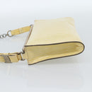 Salvatore Ferragamo Vala Chain Umhängetasche Lackleder Ivory Auth 182995A-4