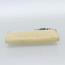 Salvatore Ferragamo Vala Chain Umhängetasche Lackleder Ivory Auth 182995A-9