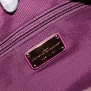 Salvatore Ferragamo Vala Shoulder Bag Nylon Purple Gold Auth 182996A-18