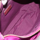 Salvatore Ferragamo Vala Shoulder Bag Nylon Purple Gold Auth 182996A-11