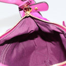 Salvatore Ferragamo Vala Shoulder Bag Nylon Purple Gold Auth 182996A-19