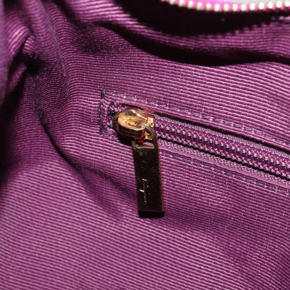 Salvatore Ferragamo Vala Shoulder Bag Nylon Purple Gold Auth 182996A