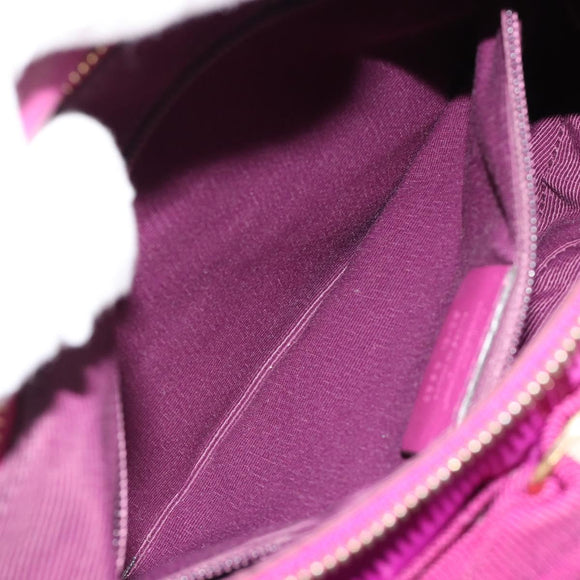 Salvatore Ferragamo Vala Shoulder Bag Nylon Purple Gold Auth 182996A