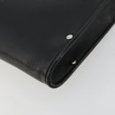Salvatore Ferragamo Gancini Shoulder Bag Leather Black Silver Auth 182998A-15