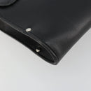 Salvatore Ferragamo Gancini Shoulder Bag Leather Black Silver Auth 182998A-16