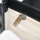 Salvatore Ferragamo Gancini Shoulder Bag Leather Black Silver Auth 182998A-20