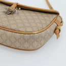 CELINE Macadam Canvas Shoulder Bag PVC Beige Gold Auth 183000A-14