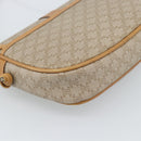 CELINE Macadam Canvas Shoulder Bag PVC Beige Gold Auth 183000A-17