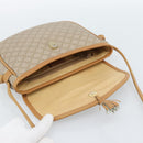 CELINE Macadam Canvas Shoulder Bag PVC Beige Gold Auth 183000A-9
