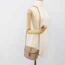 CELINE Macadam Canvas Shoulder Bag PVC Beige Gold Auth 183000A-24