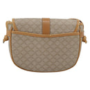CELINE Macadam Canvas Shoulder Bag PVC Beige Gold Auth 183000A-2
