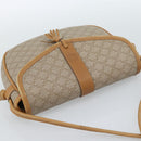 CELINE Macadam Canvas Shoulder Bag PVC Beige Gold Auth 183000A-6