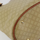 CELINE Macadam Canvas Tote Bag PVC Beige Gold Auth 183002-15