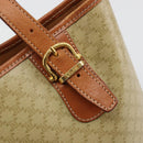 CELINE Macadam Canvas Tote Bag PVC Beige Gold Auth 183002-9