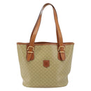 CELINE Macadam Canvas Tote Bag PVC Beige Gold Auth 183002-13