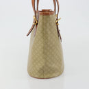 CELINE Macadam Canvas Tote Bag PVC Beige Gold Auth 183002-4