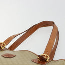 CELINE Macadam Canvas Tote Bag PVC Beige Gold Auth 183002-8