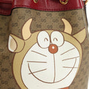GUCCI Micro GG Supreme Doraemon x Fujiko-Pro Bag PVC Beige 655597 Auth 183006M-19