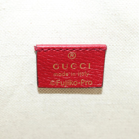 GUCCI Micro GG Supreme Doraemon x Fujiko-Pro Bag PVC Beige 655597 Auth 183006M