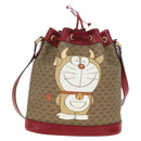 GUCCI Micro GG Supreme Doraemon x Fujiko-Pro Bag PVC Beige 655597 Auth 183006M-13
